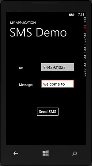 Final SMS Demo in WP
